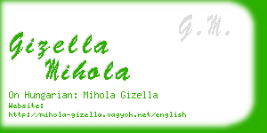 gizella mihola business card